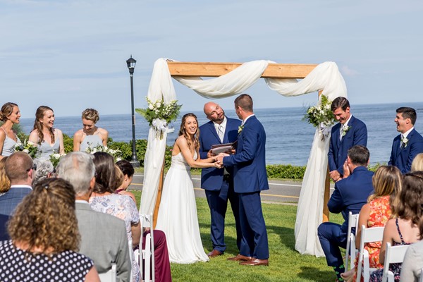 Beachside wedding in York, Maine