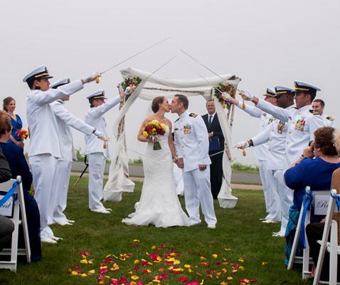 York Beach Wedding Ceremony - Naval